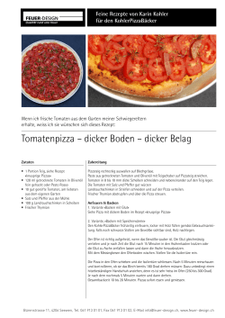 Tomatenpizza – dicker Boden – dicker Belag - Feuer