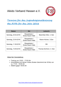 Einladungen JRT 2016 - Aikido Verband Hessen eV