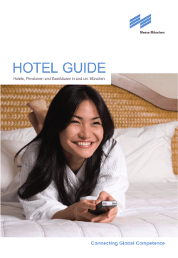 hotel guide 2016 - Welcome Package • Messe München International