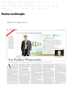 Ein Walliser W&uuml;stensohn