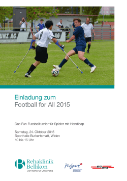 Einladung zum Football for All 2015