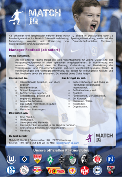 Unsere offiziellen Partnerclubs: Manager Football (ab
