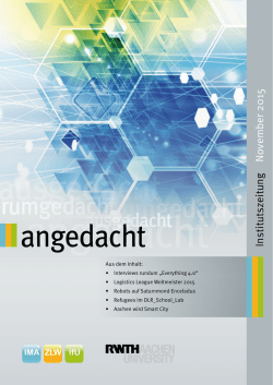 aktuelle Ausgabe  - IMA,ZLW & IfU