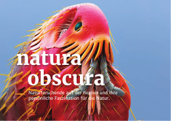 natura obscura - Naturforschende Gesellschaft in Basel