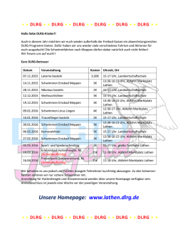 DLRG Winterprogramm 2015-2016