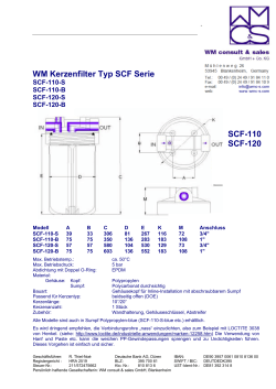 WM Kerzenfilter Typ SCF Serie SCF-110 SCF-120