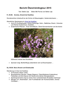 Bericht Öland-birdingtour 2015