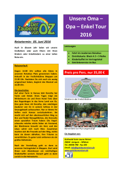 Unsere Oma – Opa – Enkel Tour 2016