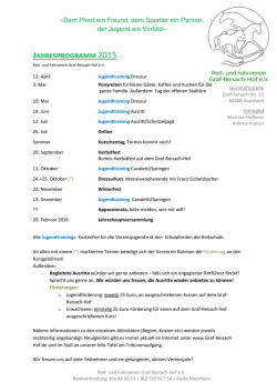 jahresprogramm 2015 - Graf-Reisach-Hof