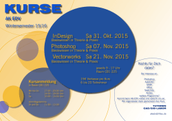 InDesign Sa 31. Okt. 2015 Photoshop Sa 07. Nov. 2015