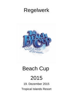 Regelwerk Beach Cup 2015