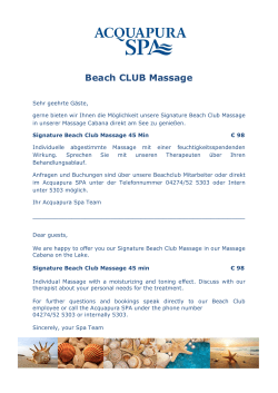 Beach CLUB Massage