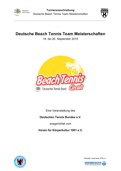 Ausschreibung Deutsche Beach Tennis Team Meisterschaften