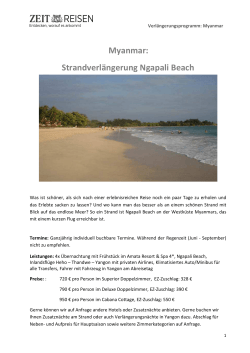 Myanmar: Strandverlängerung Ngapali Beach