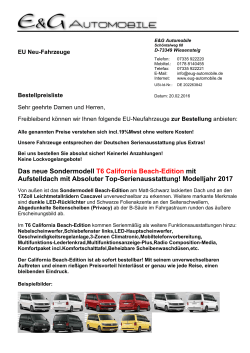 VW T6 California Beach-Edition