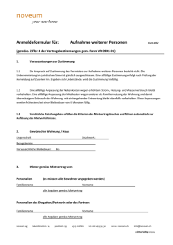 Aufnahme weiterer Personen
