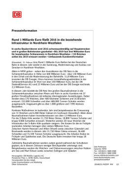 Presseinformation Rund 1 Milliarde Euro fließt
