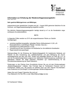 Information zur Erhebung der