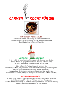 carmen kocht für sie