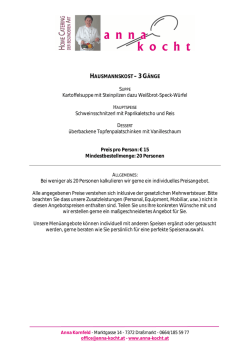 HAUSMANNSKOST &ndash;3G&Auml;NGE Kartoffelsuppe mit - anna