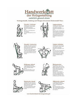 Gymnastikhocker-&Uuml;bungen  - Handwerkstatt der Holzgestaltung