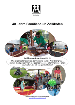 40 Jahre Familienclub Zollikofen