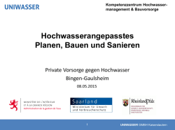 Hochwasserangepasstes Planen, Bauen und Sanieren