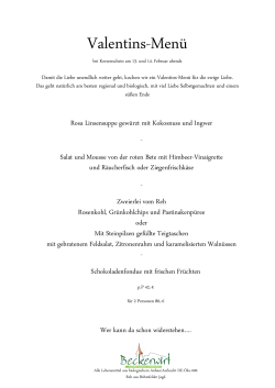 Valentins-Menü