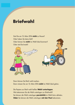 Briefwahl - Landtagswahl