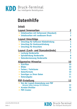 Hilfe zu Daten - KDD Druckterminal