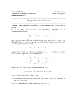 Blatt 3 - FB Mathematik und Statistik