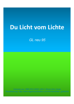 Visualisierung Gotteslob neu, GLneu 095, Du Licht vom Lichte