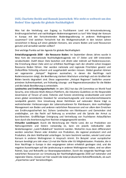 IASS, Charlotte Beckh und Hannah Janetschek: Wie steht es