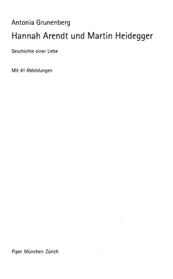 Hannah Arendt und Martin Heidegger