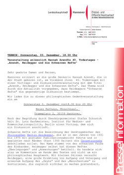 hier - Hannah Arendt in Hannover