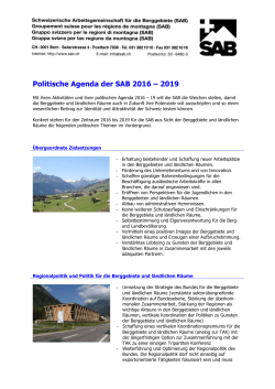 Politische Agenda der SAB 2016 – 2019 Layout