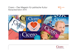 Cicero – Das Magazin für politische Kultur
