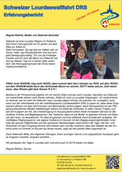 Regula R&ouml;theli, Mutter von Deborah berichtet Deborah ist eine
