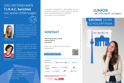 Flyer für die Programmangebote im Bundesland Berlin