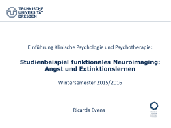 Vorlesung 08 (Evens) - Fachrichtung Psychologie
