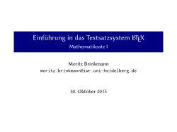 Einf&uuml;hrung in das Textsatzsystem LaTeX