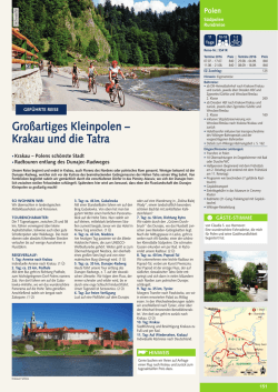 Gro&szlig;artiges Kleinpolen &ndash; Krakau und die Tatra