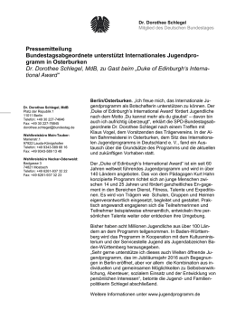 gramm in Osterburken Dr. Dorothee Schlegel, MdB