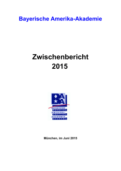 Zwischenbericht 2015 - Bayerische Amerika