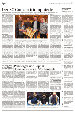 Vaterland, 27.10.2015 - Liechtensteiner Schachverband