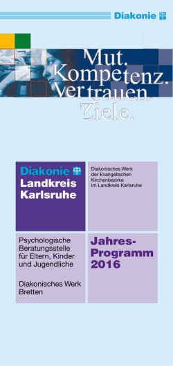 Jahresprogramm 2016 Bretten