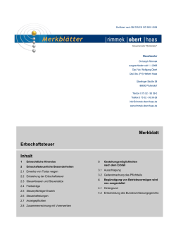 Merkblatt: Erbschaftsteuer PDF