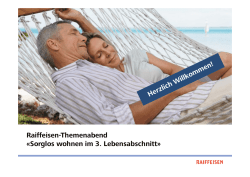 Sorglos wohnen im 3. Lebensabschnitt