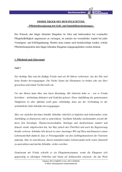 IMMER &Auml;RGER MIT DEM PFLICHTTEIL