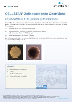 CELLSTAR® Zellabweisende Oberfläche - Greiner Bio-One